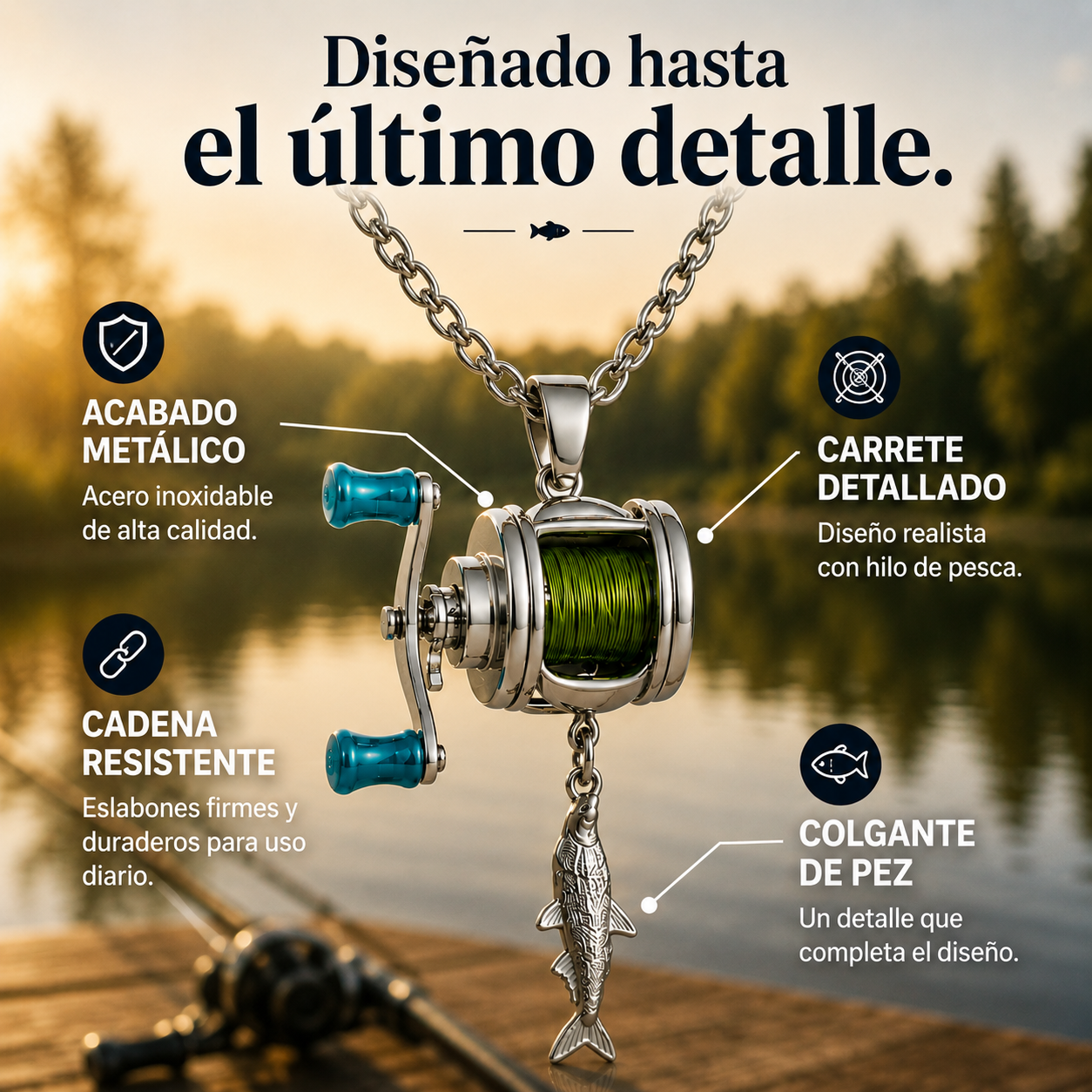 ReelHook™ | Collar de Carrete para Pescadores
