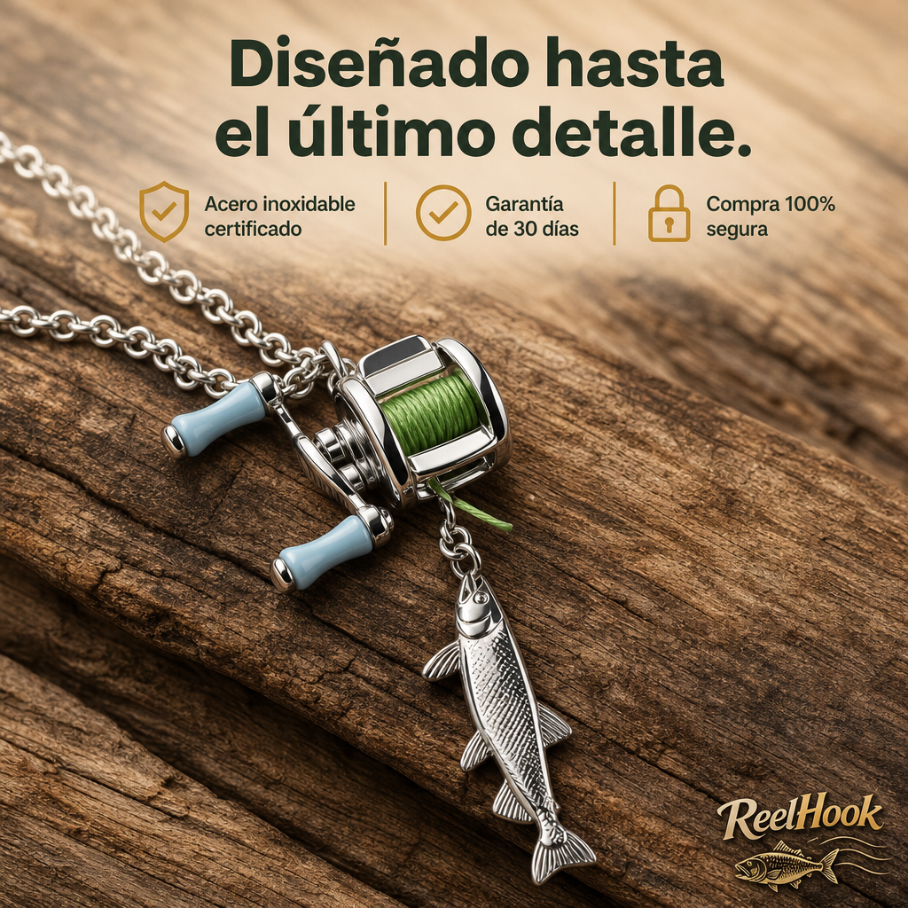 ReelHook™ — Collar de Carrete para Pescadores