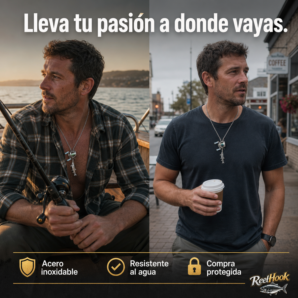 ReelHook™ — Collar de Carrete para Pescadores