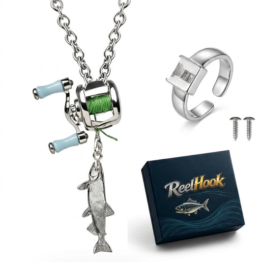 ReelHook™ — Collar de Carrete para Pescadores