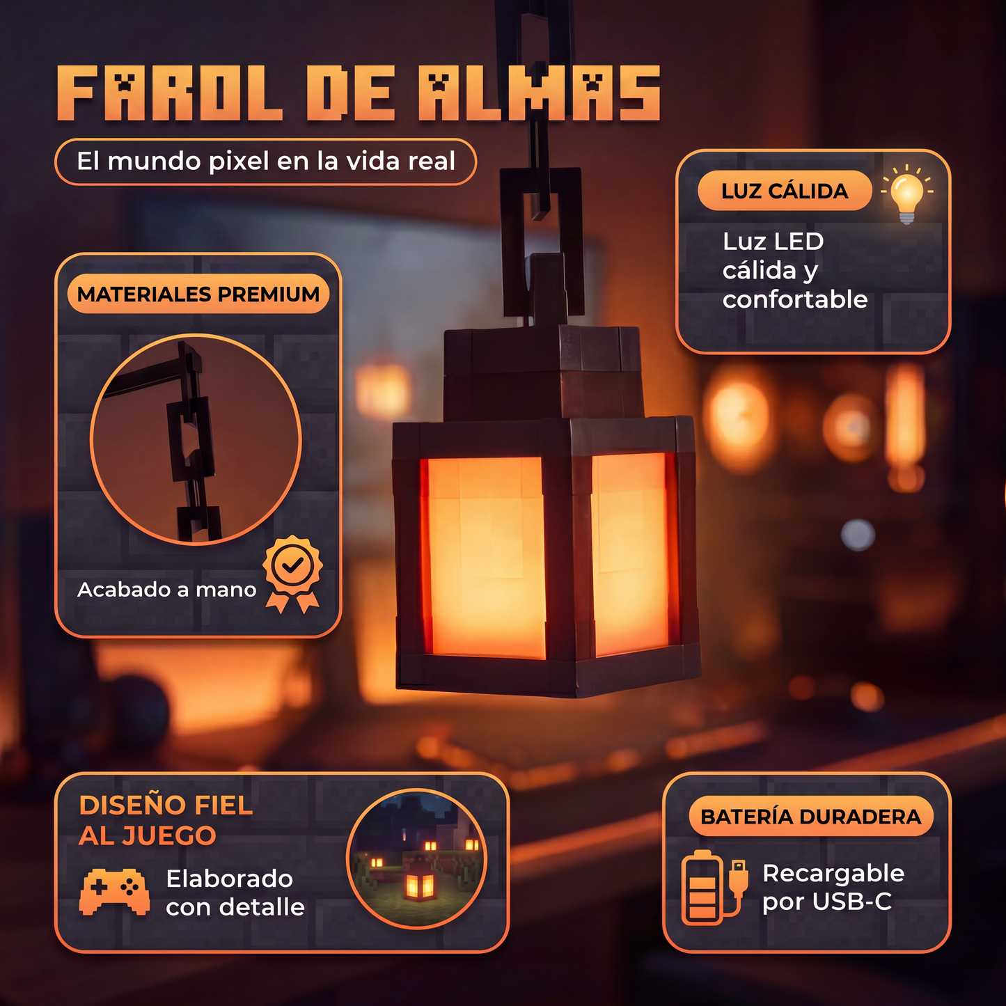 Soul Lantern - Lámpara Ambiental Pixel LED